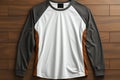 Minimalist men\'s shirts, 3D-rendered Raglan sleeves, black and white