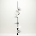Minimalist Mobile Sculpture With Geometric Shapes On White Royalty Free Stock Photo