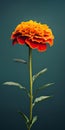 Minimalist Mobile Wallpaper: Elegant Marigold In Sharp Focus