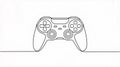 Continuous Line Drawing of a Modern Game Controller Royalty Free Stock Photo