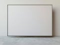 Minimalist modern empty wall with expansive white space in a contemporary room Royalty Free Stock Photo