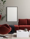 Minimalist modern living room interior background Royalty Free Stock Photo