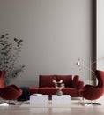 Minimalist modern living room interior background Royalty Free Stock Photo