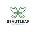 Beauty Leaf Logo Template Royalty Free Stock Photo