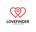 Love Finder Logo Template Royalty Free Stock Photo