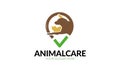 Animal care logo template Royalty Free Stock Photo