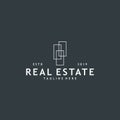 Minimalist and modern real estate logo design Royalty Free Stock Photo