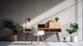 A minimalist, modern workspace with streamlined features and .