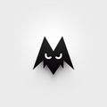 Minimalist Monster Logo Vector Template Black 3d Class Design