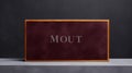 Minimalist Mout Plaque With Light Gold And Dark Crimson Design