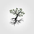 minimalist nature tree logo vector, wildlife illustration design, vintage environmental earth icon