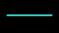 Minimalist Neon Turquoise Horizontal Line Bar on Solid Black Background Abstract Graphic Element Royalty Free Stock Photo