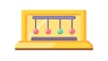 Minimalist Newton\'s Cradle, Elegant Physics and Balanced Motion, vector design Generative AI Royalty Free Stock Photo