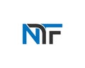 Minimalist NTF Modern Letter Logo Design Royalty Free Stock Photo