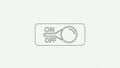 Minimalist On Off Toggle Switch in Black and White Design Royalty Free Stock Photo