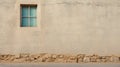 Minimalist Old Window In Spanish Brutalist Architecture