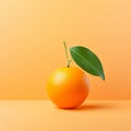 Minimalist Orange Background With Ambient Occlusion Rendering