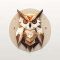 Minimalist Origami Owl: Playful And Friendly Composition