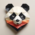 Minimalist Origami Panda Wall Art: Playful And Curious Design