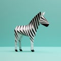 Minimalist Origami Zebra: Playful Design With Bold Chromaticity