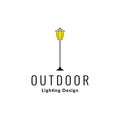 Minimalist outdoor lighting future logo design vector graphic symbol icon sign illustration creative idea