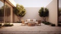 minimalist outdoor space generate by AI