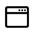 Minimalist Outline Browser Window Frame Web Page Interface Icon Royalty Free Stock Photo
