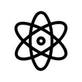 Simple Outline Atom Structure Science Symbol Minimalist Icon Graphic Royalty Free Stock Photo