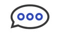 Minimalist Outline Typing Indicator Chat Bubble Icon, vector design Generative AI Royalty Free Stock Photo