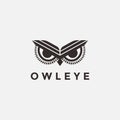 Minimalist Owl eye logo icon vector template Royalty Free Stock Photo