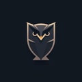 Minimalist owl logo icon vector Royalty Free Stock Photo