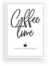 Minimalist Wording Design, Coffee Time with family and friends, Wall Decor, Wall Decals Vector, Wordings Design