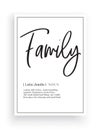 Minimalist Wording Design, Family, Wall Decor, Wall Decals Vector, Family noun description, Wording Design, Poster Design