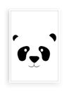 Panda vector. Cute panda illustration. Minimalist art design in frame