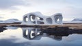 Minimalist Parametric Architecture With Soft Colored Installations In Thingvellir