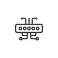 Modern Technology Network Server Icon, Data Center Connection Royalty Free Stock Photo
