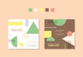 Minimalist pastel geometric instagram template