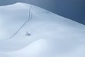 Minimalist path in clean snow