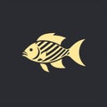 Minimalist Perch Logo In Golden Age Style