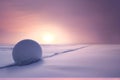 Minimalist photo of Antarctica, sunset, snow