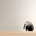 Minimalist Photography Of Cute Anteater In Japanese Minimalism Style