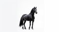 Minimalist photography of a black horse Royalty Free Stock Photo