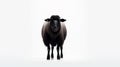 Minimalist photography of a black sheep