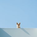 Minimalist Photography Of Cute Coyote In Japanese Minimalism Style