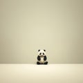 Minimalist Photography Of A Cute Panda