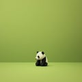 Minimalist Photography Of A Cute Panda