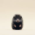 Minimalist Photography Of A Cute Porcupine In Ominous Vibe