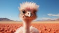 Minimalist Photography: Emotionally Charged Portraits Of A Cute Pink Ostrich