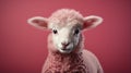 Minimalist Photography: Pink Lamb In The Style Of Mike Campau And Wes Anderson