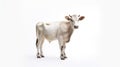 Minimalist photography of a white cow Royalty Free Stock Photo